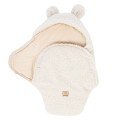 Otulacz dla Niemowlaka z Uszami Misia – Bearly brudna-biel