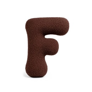 Poduszka Litera Alfabetu Ciemny Brąz | Bearly F