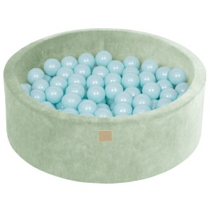 Basen z Kulkami dla Dziecka – Szałwiowa Zieleń | Velvet 200 piłeczek Baby Blue