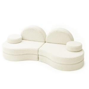 Sofa Modułowa dla Dziecka Coccolo  – 6 Elementów | Bearly kremowy