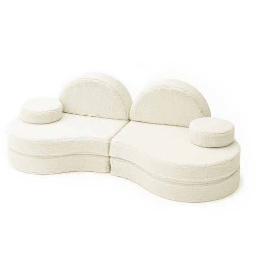 Sofa Modułowa dla Dziecka Coccolo  – 6 Elementów | Bearly kremowy