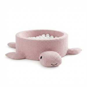 Basen z Kulkami dla Dziecka - Żółw | Raspberry Glaze Pink | Boucle bez piłek