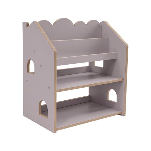 MeowBaby Biblioteczka Montessori – Regał Domek na Książki MDF szary-6