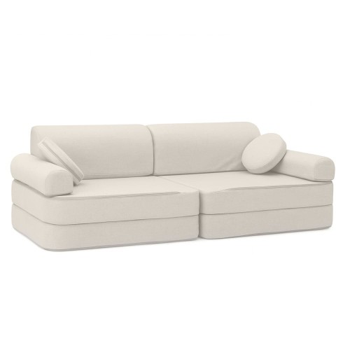 Outzy Premium Kids Sofa, Oat Blush Beige