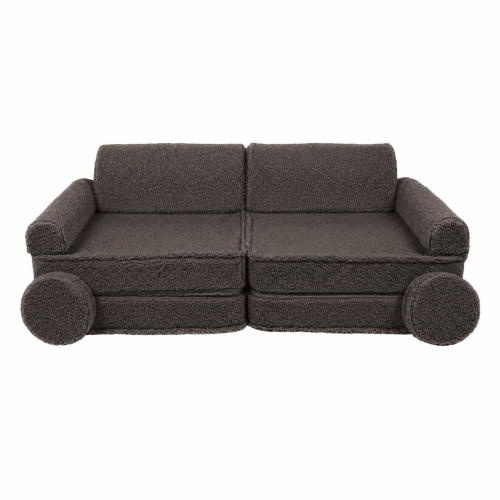 Sofa Modułowa dla Dziecka – 8 Elementów | Bearly, dark-chocolate