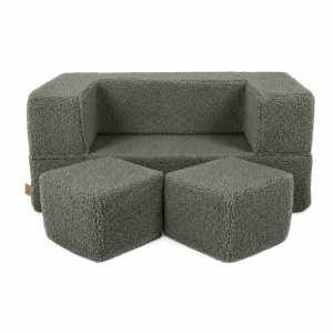 Sofa Modułowa dla Dziecka Cube - 4 Elementy | Bearly, szalwiowy