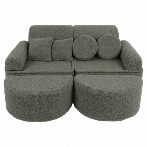 Sofa Modułowa dla Dziecka Max - 12 Elementów | Bearly, szalwiowy