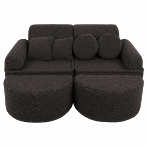 Sofa Modułowa dla Dziecka Max - 12 Elementów | Bearly, dark-chocolate