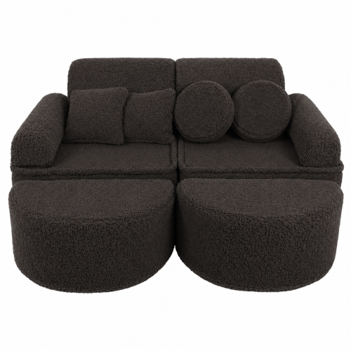 Sofa Modułowa dla Dziecka Max - 12 Elementów | Bearly, dark-chocolate