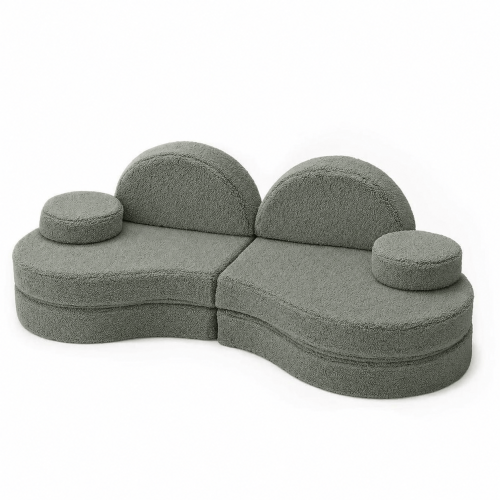 Sofa Modułowa dla Dziecka Coccolo  – 6 Elementów | Bearly, szalwiowy
