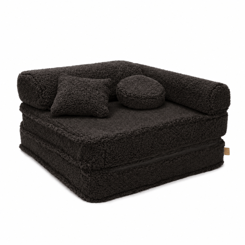 Fotel Modułowy dla Dziecka – 5 Elementów | Bearly | 80cm, dark-chocolate