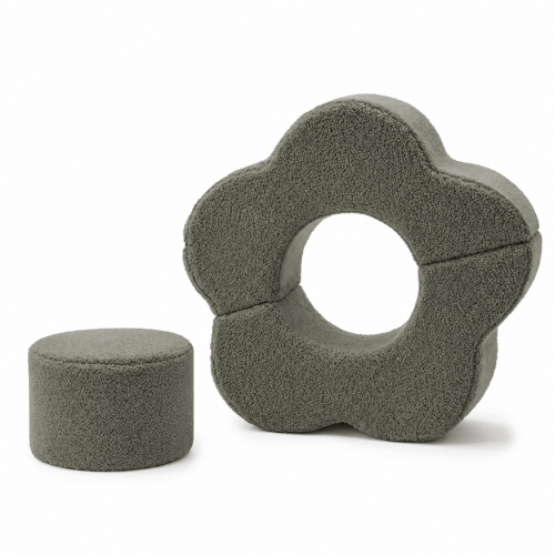Piankowy Plac Zabaw dla Dzieci | Flower Shape Set | 3 Elementy | Bearly, szalwiowy