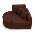 Fotel Modułowy dla Dziecka – 6 Elementów | Bearly | 60cm, ciemny-braz