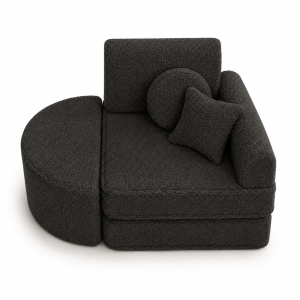 Fotel Modułowy dla Dziecka – 6 Elementów | Bearly | 60cm, dark-chocolate