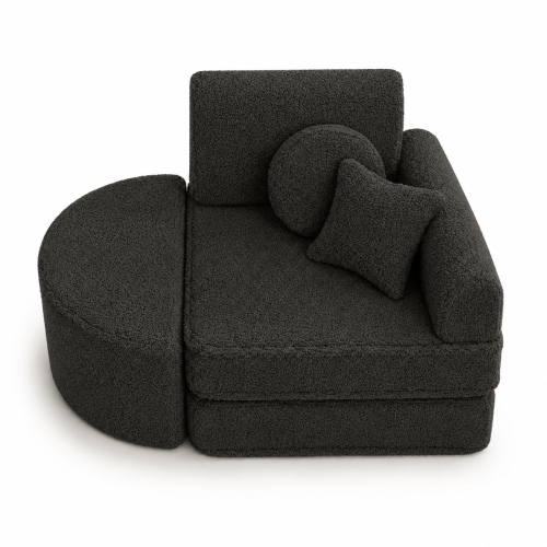 Fotel Modułowy dla Dziecka – 6 Elementów | Bearly | 60cm, dark-chocolate