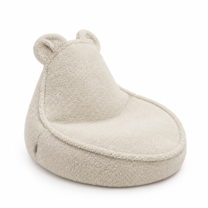 Pufa dla Dziecka - Sako Bag Teddy XL | Bearly, kremowy