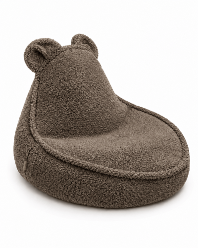 Pufa dla Dziecka - Sako Bag Teddy XL | Bearly, dark-chocolate