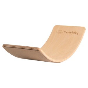 Drewniana Deska do Balansowania - Balance Board 80x30cm, Naturalna, Filc Beżowy