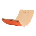 Drewniana Deska do Balansowania - Balance Board 80x30cm, Naturalna, Filc Pomarańczowy