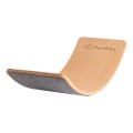 Drewniana Deska do Balansowania - Balance Board 80x30cm, Naturalna, Filc Szary Melanż
