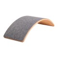 Drewniana Deska do Balansowania - Balance Board 80x30cm, Naturalna, Filc Szary Melanż