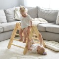 MeowBaby® Drewniana Drabinka dla Dziecka do Pokoju Montessori, Naturalna