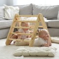 MeowBaby® Drewniana Drabinka dla Dziecka do Pokoju Montessori, Naturalna
