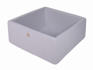 Kwadratowy Basen bez piłek,110x110x40cm, Jasnoszary, Cotton
