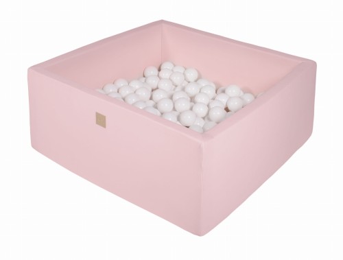 Kwadratowy Basen z 400 piłkami, 110x110x40cm, Jasnoróżowy, Cotton