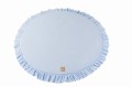 MeowBaby® Mata do Zabawy 100cm dla Dziecka Okrągła z Falbanką, Welurowy, Błękitna
