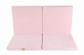 MeowBaby® Mata do Zabawy 120x120cm dla Dziecka Kwadratowa Składana, Welurowa, Jasnoróżowa