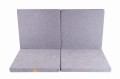 MeowBaby® Mata do Zabawy 120x120cm dla Dziecka Kwadratowa Składana, Welurowa, Jasnoszara