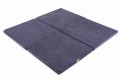 MeowBaby® Mata do Zabawy 120x120cm dla Dziecka Kwadratowa Składana, Welurowa, Szaroniebieska