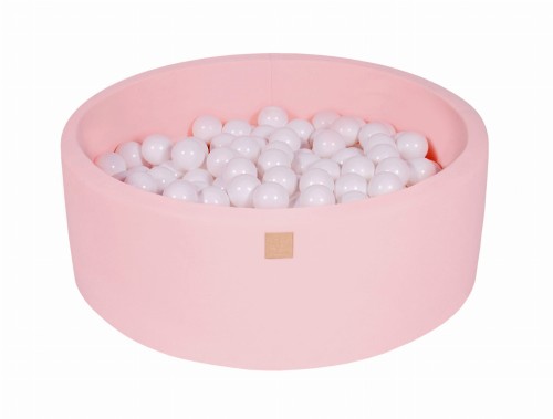 Okrągły Basen z 200 piłkami, 90x30cm, Jasnoróżowy, Cotton