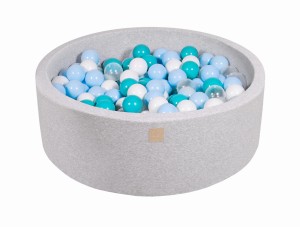 Okrągły Basen z 200 piłkami, 90x30cm, Jasnoszary, Cotton