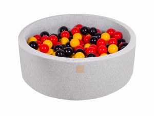 Okrągły Basen z 200 piłkami, 90x30cm, Jasnoszary, Cotton