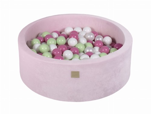 Okrągły Basen z 200 piłkami, 90x30cm, Jasnoróżowy, Velvet
