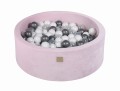 Okrągły Basen z 200 piłkami, 90x30cm, Jasnoróżowy, Velvet
