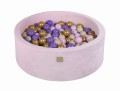 Okrągły Basen z 200 piłkami, 90x30cm, Jasnoróżowy, Velvet