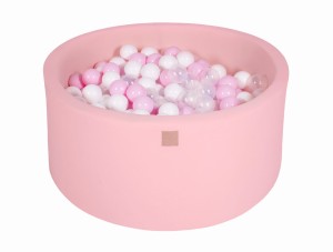 Okrągły Basen z 300 piłkami 90x40cm, Jasnoróżowy, Cotton