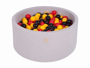 Okrągły Basen z 300 piłkami 90x40cm, Jasnoszary, Cotton