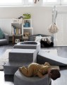MeowBaby® Piankowy Zestaw do Zabawy z Suchym Basenem 57x45x30cm, Plac Zabaw dla Dziecka, 5 elementów, Welurowy, Jasnoszary: bez piłek