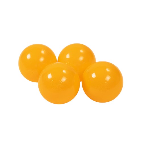 MeowBaby® Plastikowe Piłeczki do Suchego Basenu 7cm, 50 szt, Musztardowe