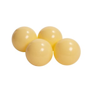 MeowBaby® Plastikowe Piłeczki do Suchego Basenu 7cm, 50 szt, Pastelowożółte