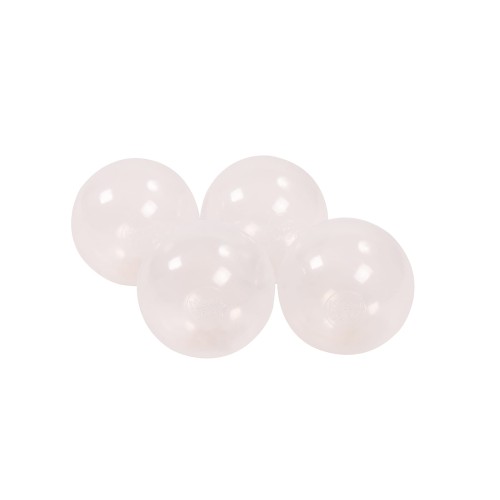 MeowBaby® Plastikowe Piłeczki do Suchego Basenu 7cm, 50 szt, Transparentne