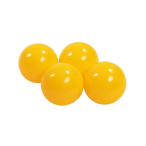 MeowBaby® Plastikowe Piłeczki do Suchego Basenu 7cm, 50 szt, Żółte