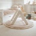 MeowBaby® Duża Drabinka dla dzieci 112x61x94 cm składana do pokoju. Drewniana, Biała
