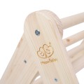 MeowBaby® Domek z drabinką dla dzieci 60x61 cm składaną do pokoju. Drewno, Len, Wiskoza, Różowy Domek, Naturalna drabinka