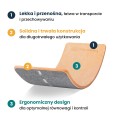 MeowBaby® Deska do Balansowania z Filcem 80x30cm dla Dzieci, Balance Board Czarny z Filcem, Szary Melanż