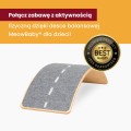 MeowBaby® Deska do Balansowania z Filcem 80x30cm dla Dzieci, Balance Board Czarny z Filcem, Szary Melanż